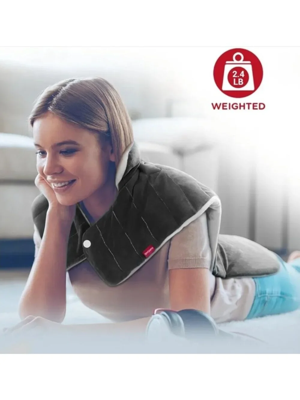 Comfytemp Weighted Heating Pad for Neck and Shoulders, 2.2lb Large Electric